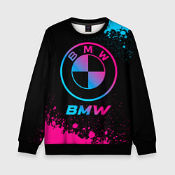 Свитшот детский BMW - neon gradient, цвет: 3D-черный