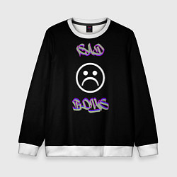 Свитшот детский Sad boys лого, цвет: 3D-белый