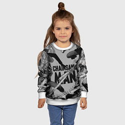 Свитшот детский Chainsaw man comix, цвет: 3D-белый — фото 2