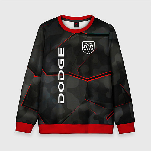 Детский свитшот Dodge абстракция спорт / 3D-Красный – фото 1