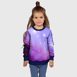 Свитшот детский Космическое одеяло, цвет: 3D-синий — фото 2