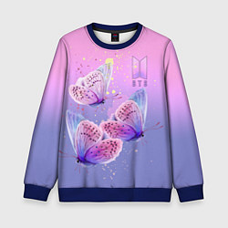Детский свитшот BTS красивые бабочки