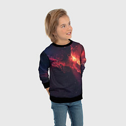 Свитшот детский Космическое пламя, цвет: 3D-черный — фото 2