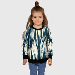 Свитшот детский Синие рваные полосы, цвет: 3D-черный — фото 2