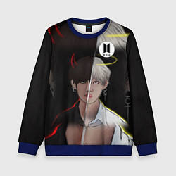 Свитшот детский BTS Kim Taehyung, цвет: 3D-синий