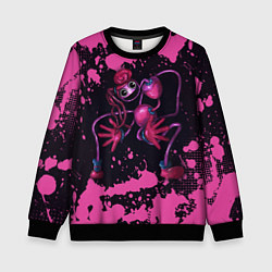 Свитшот детский Poppy Playtime pink - Мамочка длинные ноги, цвет: 3D-черный