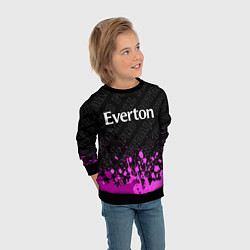 Свитшот детский Everton pro football: символ сверху, цвет: 3D-черный — фото 2