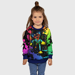 Свитшот детский Poppy Playtime - Haggy Waggy color, цвет: 3D-синий — фото 2