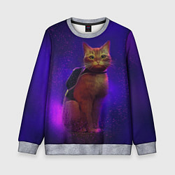 Свитшот детский Кот Stray, цвет: 3D-меланж