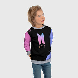 Свитшот детский BTS Blue And Pink, цвет: 3D-меланж — фото 2