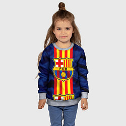 Свитшот детский Фк Барселона Лого, цвет: 3D-меланж — фото 2