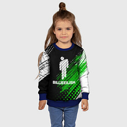 Свитшот детский Billie eilish - краска, цвет: 3D-синий — фото 2