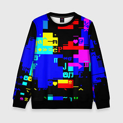 Свитшот детский Яркая экранная композиция, цвет: 3D-черный
