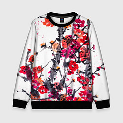 Детский свитшот Живописная ветка сакуры