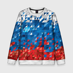 Детский свитшот Полигональный флаг России!