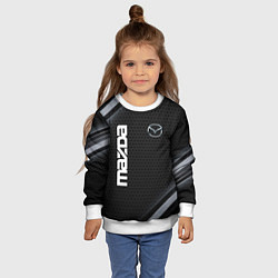 Свитшот детский Mazda карбон, цвет: 3D-белый — фото 2