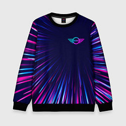 Свитшот детский Mini neon speed lines, цвет: 3D-черный