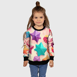 Свитшот детский Сладости в стиле аниме, цвет: 3D-черный — фото 2