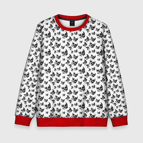 Детский свитшот Череп без челюсти / 3D-Красный – фото 1