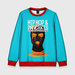 Свитшот детский Balaclava hip-hop and pancakes, цвет: 3D-красный