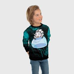 Свитшот детский Кумо на слизне, цвет: 3D-черный — фото 2
