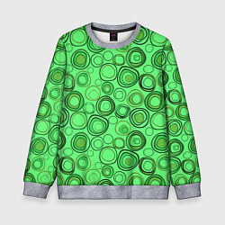 Свитшот детский Ярко-зеленый неоновый абстрактный узор, цвет: 3D-меланж