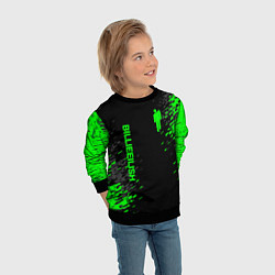 Свитшот детский Билли Айлиш зелёная краска, цвет: 3D-черный — фото 2