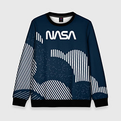 Свитшот детский Nasa облака, цвет: 3D-черный