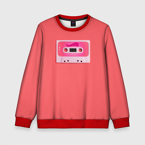 Детский свитшот BTS cassette / 3D-Красный – фото 1