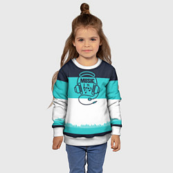 Свитшот детский Твой ритм, цвет: 3D-белый — фото 2