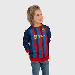 Свитшот детский Ферран Торрес Барселона форма 20222023, цвет: 3D-красный — фото 2
