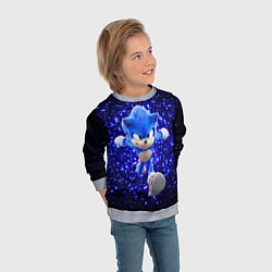 Свитшот детский Sonic sequins, цвет: 3D-меланж — фото 2