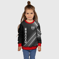 Свитшот детский Dodge Абстракция карбон, цвет: 3D-красный — фото 2