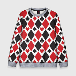 Детский свитшот Фон из карточных мастей