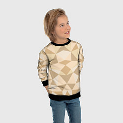 Свитшот детский Плитка геометрическая мозаика, цвет: 3D-черный — фото 2