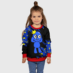 Свитшот детский Радужные друзья Синий, цвет: 3D-красный — фото 2