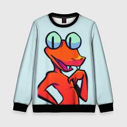 Свитшот детский Оранжевый - Радужные друзья, цвет: 3D-черный