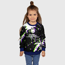 Свитшот детский Stray glitch, цвет: 3D-синий — фото 2