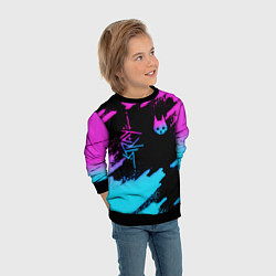 Свитшот детский Stray neon, цвет: 3D-черный — фото 2