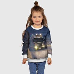 Свитшот детский Для фуры Scania нет преград, цвет: 3D-белый — фото 2