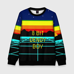 Свитшот детский 8 bit dendy boy, цвет: 3D-черный