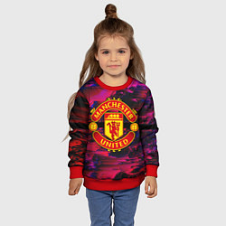 Свитшот детский Manchester United, цвет: 3D-красный — фото 2