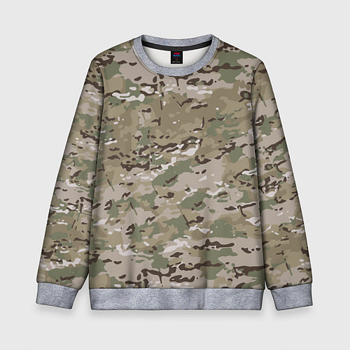 Детский свитшот Мультикам камуфляж / 3D-Меланж – фото 1
