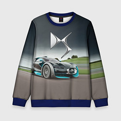 Свитшот детский Citroen DS Spirit - скоростной режим, цвет: 3D-синий