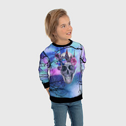 Свитшот детский Череп короля, цвет: 3D-черный — фото 2