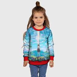 Свитшот детский Аниме Пейзаж, цвет: 3D-красный — фото 2