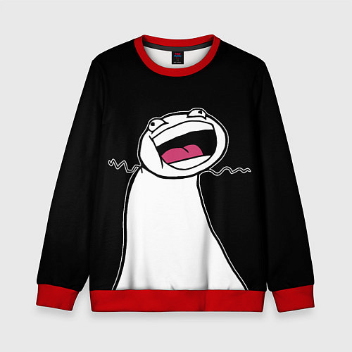 Детский свитшот Йолло - Мемные стикеры / 3D-Красный – фото 1