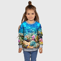 Свитшот детский Дно морское, цвет: 3D-меланж — фото 2
