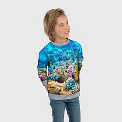Свитшот детский Дно морское, цвет: 3D-меланж — фото 2
