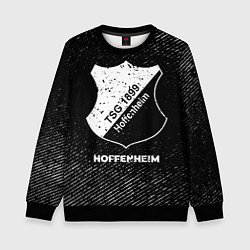 Свитшот детский Hoffenheim с потертостями на темном фоне, цвет: 3D-черный